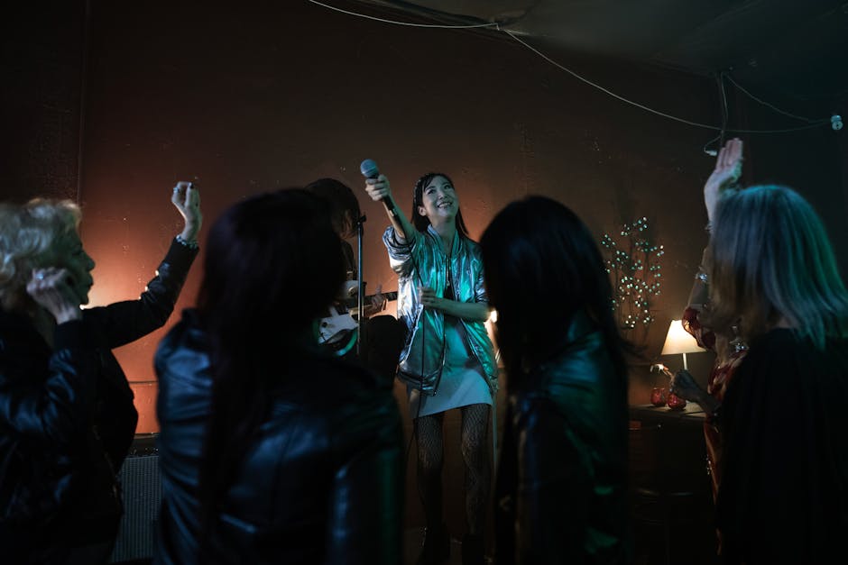 Entertainment venue with crowd enjoying a performance